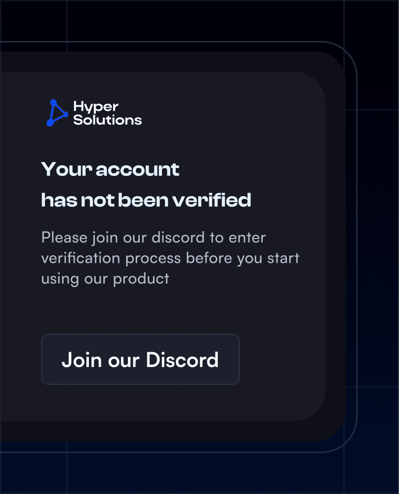 Hyper Solutions verification process ensuring ethical API usage